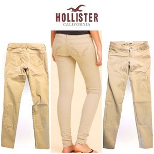 NWOT Hollister Low Rise Khaki Skinny Jeans Sz 3 w26